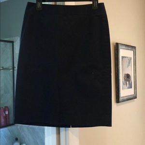 Navy sateen skirt
